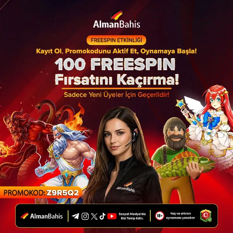 😀 ALMANBAHİS’TEN YENİ ÜYELERE ÖZEL 🤩🤩🤩 FREESPİN HEDİYE! 🎰 100 Freespin x 2 TL 🍬🍬🍬🍬🍬🍬 💰…