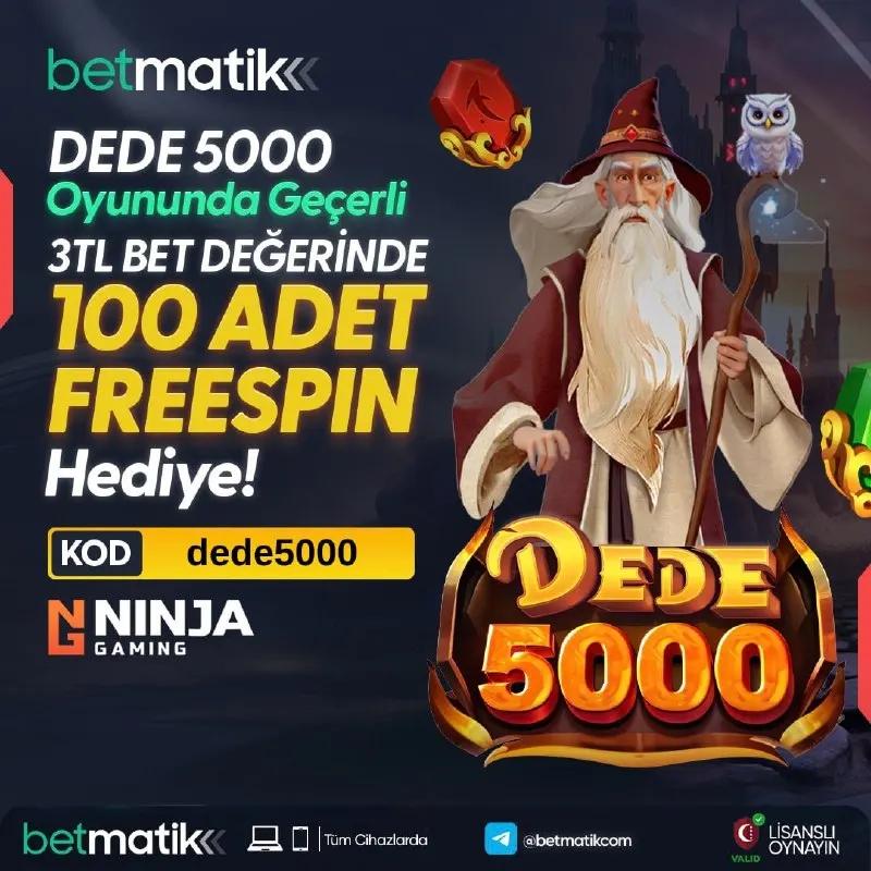 🎁 1⃣2⃣3⃣4⃣5⃣6⃣ ⚔ Promosyon Kodunu Giren dede5000 ➡ İlk 2.000 Üyemize ➡ Ninja Gaming Dede…