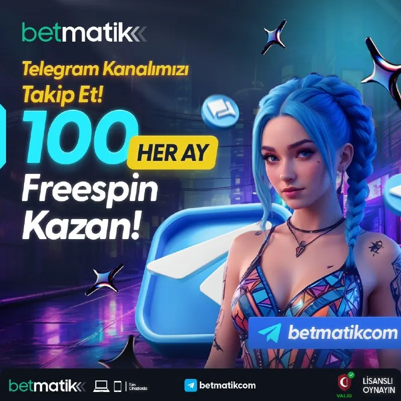 ✈️ Telegram Kanalımızı Takip Et ✈️ @betmatikcom 🎰 HER AY 1️⃣0️⃣0️⃣ 🔠🔠🔠🔠🔠🔠🔠🔠 KAZAN ! 🔍…