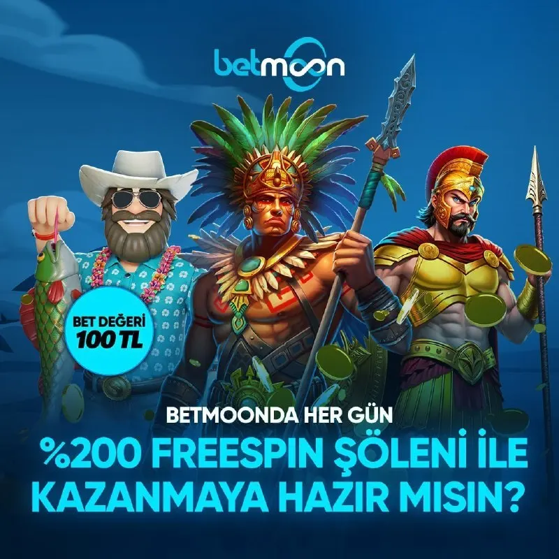⭐️ FREESPIN ŞÖLENİ BAŞLADI! 😯 Betmoon’da her gün %200 Freespin seni bekliyor! 😵 1.000₺…