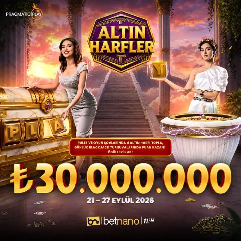 PRAGMATIC PLAY'DEN ₺30.000.000 ÖDÜLLÜ DEV ETKİNLİK Son gün: 27 Eylül 23:59 ⚪ Altın…