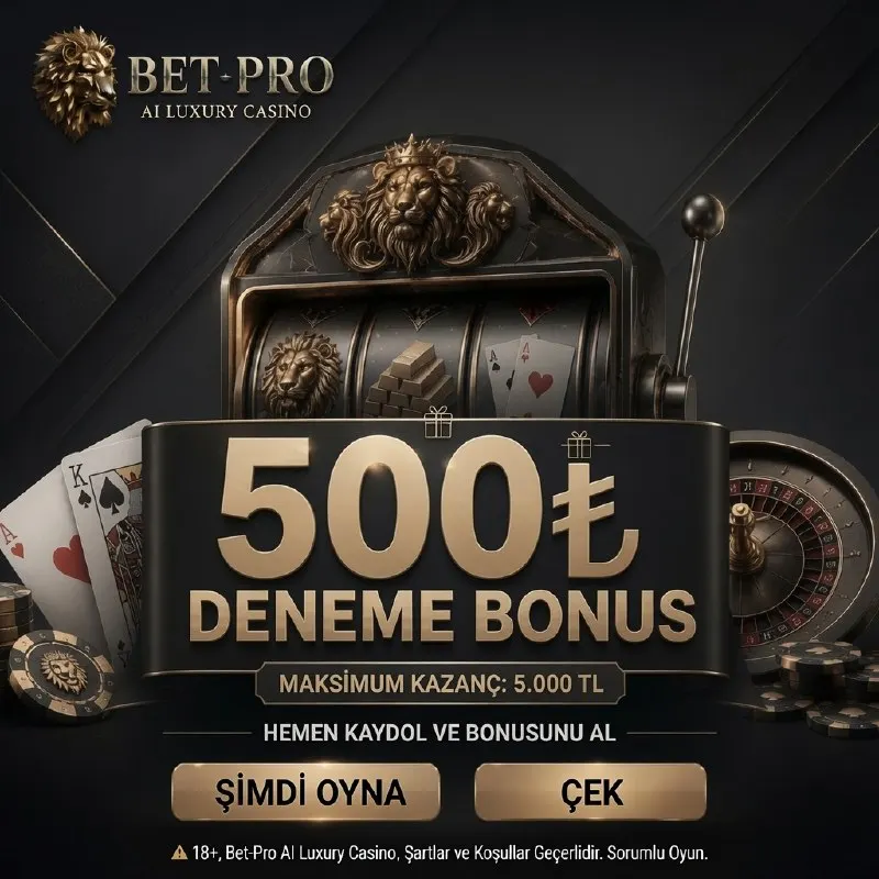 ✨✨✨✨✨✨ ✨✨ BETPRO AI LUXURY CASINO ✨ 「 500₺ DENEME BONUSU — KADEMELİ ÇEKİM 」 ✨ ✨ Bakiyeni…