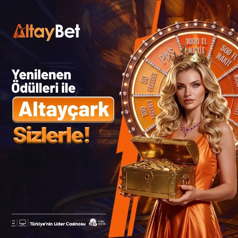 📱 ALTAY ÇARK AKTİF! 🎡 Çarkı Çevir, 🎰Freespin Kazan, ⚽️ Freebet Kazan, 💲 Nakit Ödüllerin…