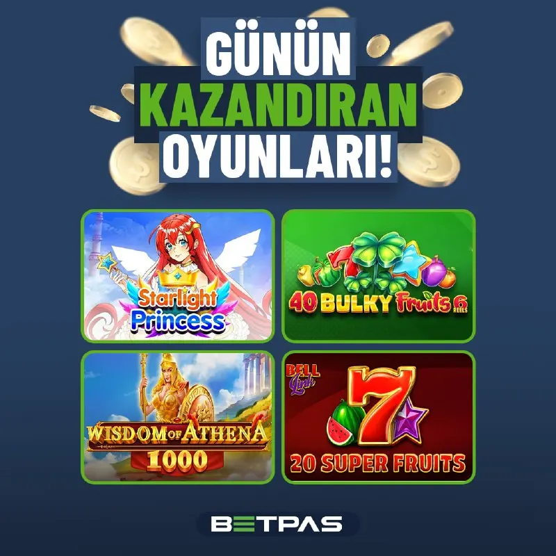 🎰 Günün en çok kazandıran oyunları seni bekliyor! 🍀 Seçili oyunlarda şansını dene…