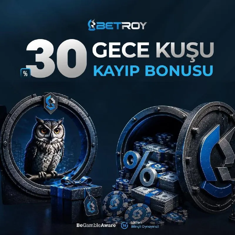 🔥BETROY'DA Karanlıkta Şansın Parlasın! %30 GECE KUŞU KAYIP BONUSU! 🔷 Geceye Güç Veren…