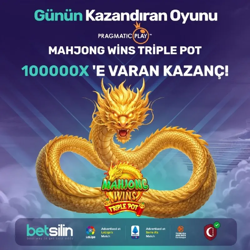 🎰 BETSİLİN'DE GÜNÜN KAZANDIRAN OYUNU: Mahjong Wins Triple Pot! 🎯 💰 Uzak Doğu'nun mistik…