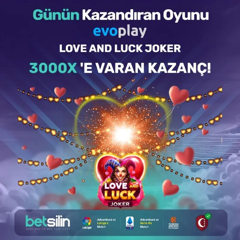🤡 BETSİLİN'DE GECENİN KAZANDIRAN OYUNU: Love and Luck Joker! ⚡️ 🎰 Aşkın, şansın ve…