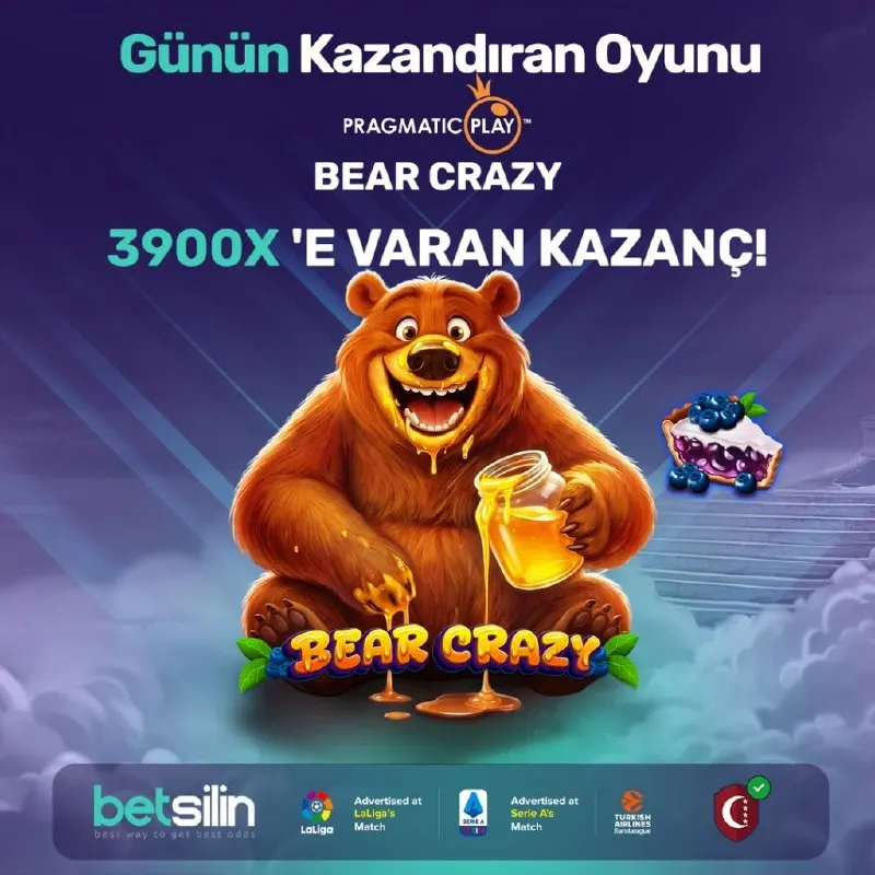 🎰 BETSİLİN'DE GÜNÜN KAZANDIRAN OYUNU: Bear Crazy! 💰 Bal dolu eğlencesi ve renkli…