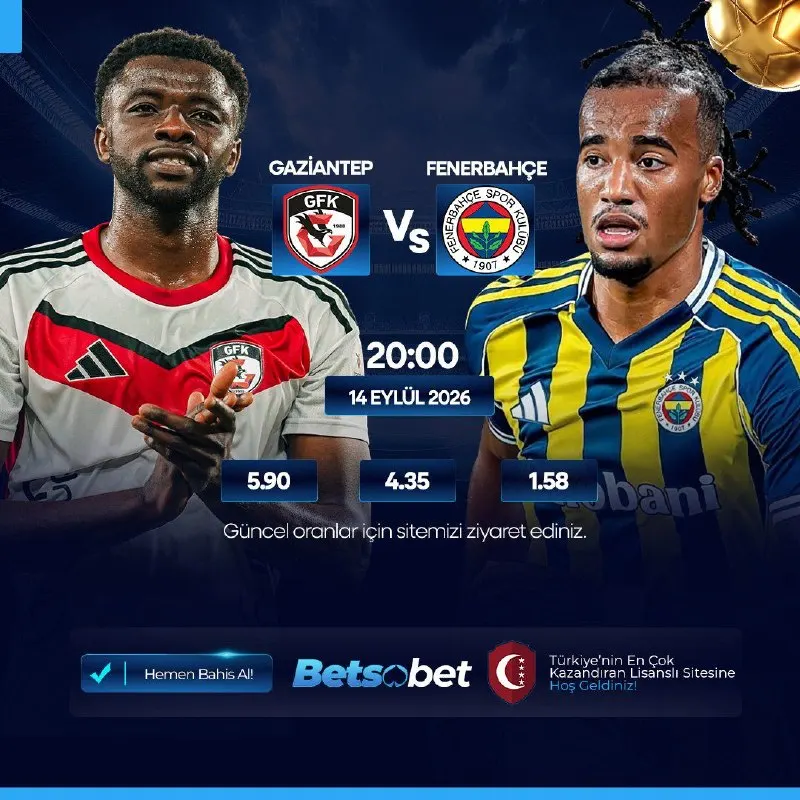 ⚽️MAÇ HEYECANI BETSOBET'TE YAŞANIR⚽️ ⚡️⚡️⚡️⚡️⚡️⚡️⚡️ ⏰GAZİANTEP🆚FENERBAHÇE ⏰ 20:00 📆 14…