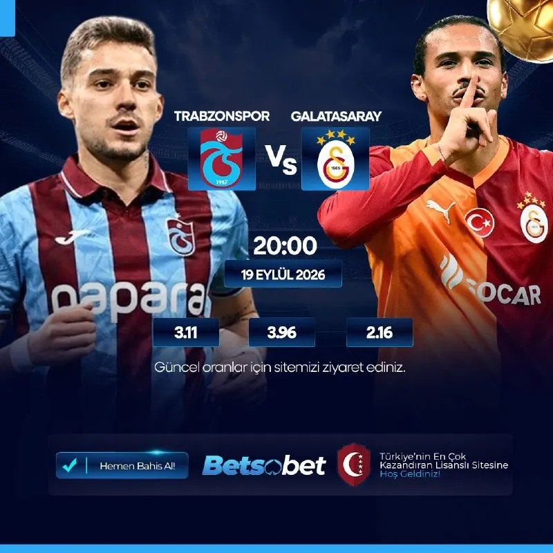 ⚽️MAÇ HEYECANI BETSOBET'TE YAŞANIR⚽️ ⚡️⚡️⚡️⚡️⚡️⚡️⚡️ 🇹🇷TRABZONSPOR 🆚GALATASARAY🇹🇷 ⏰ 20:00…