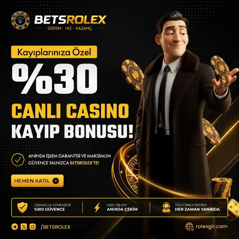 🎲 KAYBETTİKÇE %30 ANLIK İADE! 💪 Canlı Casino’da risk al, arkanda %30 destek var! Kaybının…