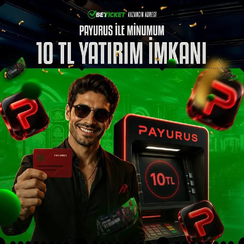 📢 Betticket’da Yatırımlarının Sınırını Sen Belirle ! 🏆 PayUrus ile Minimum 10₺ Yatırım…