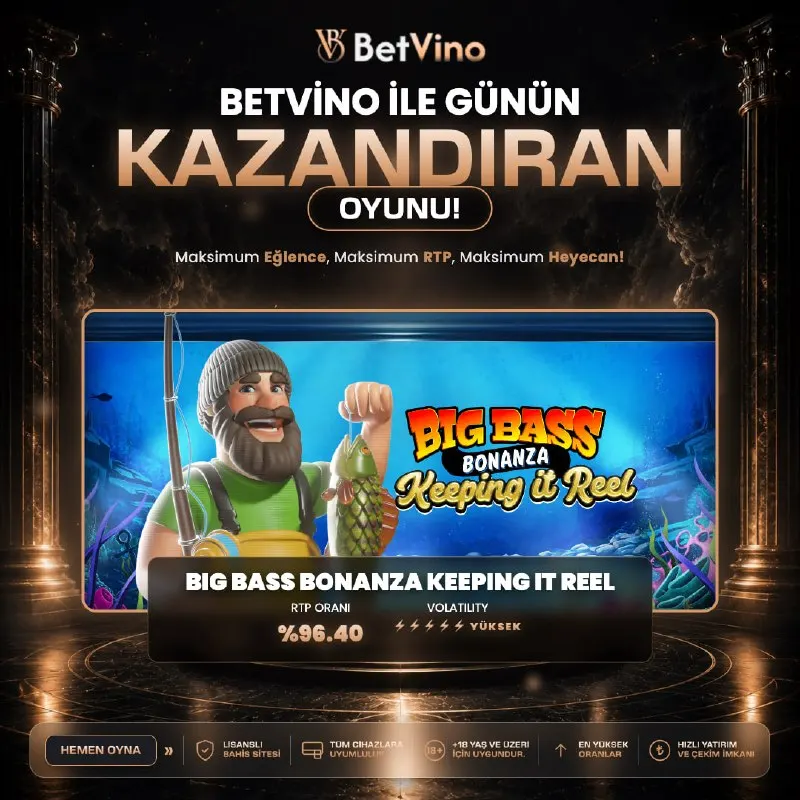 ✋ Günün kazandıran oyunu Betvino'da ✨ %96.40 RTP oranıyla günün en kazandıran oyunu : Bıg…