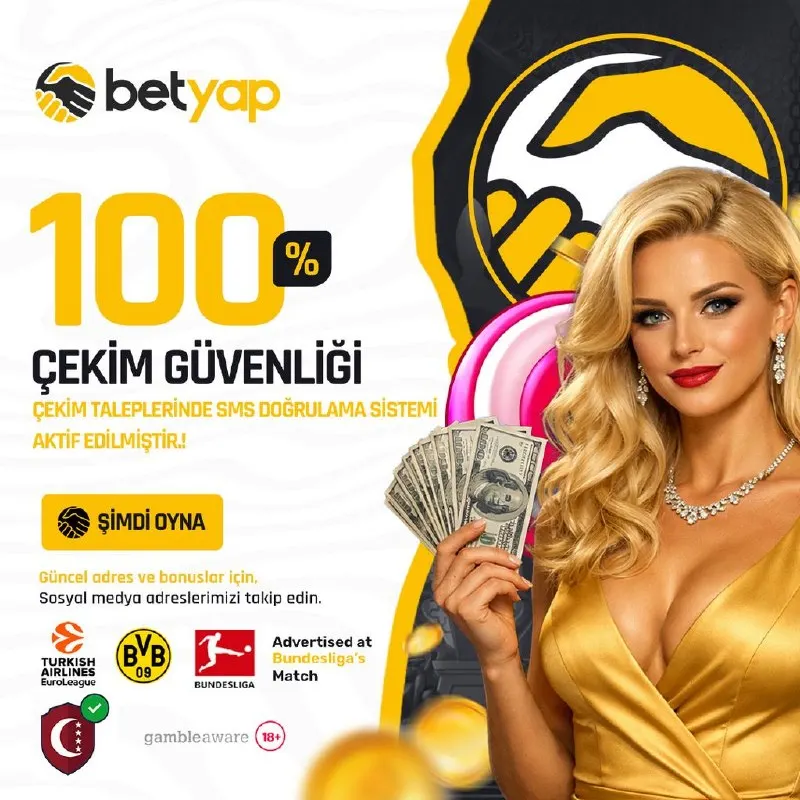 💸✨BETYAP KAZANÇTA GÜVENİN ADRESİ! ✨💸 %100 ÇEKİM GÜVENLİĞİ ile paran her zaman güvende! 🔐…