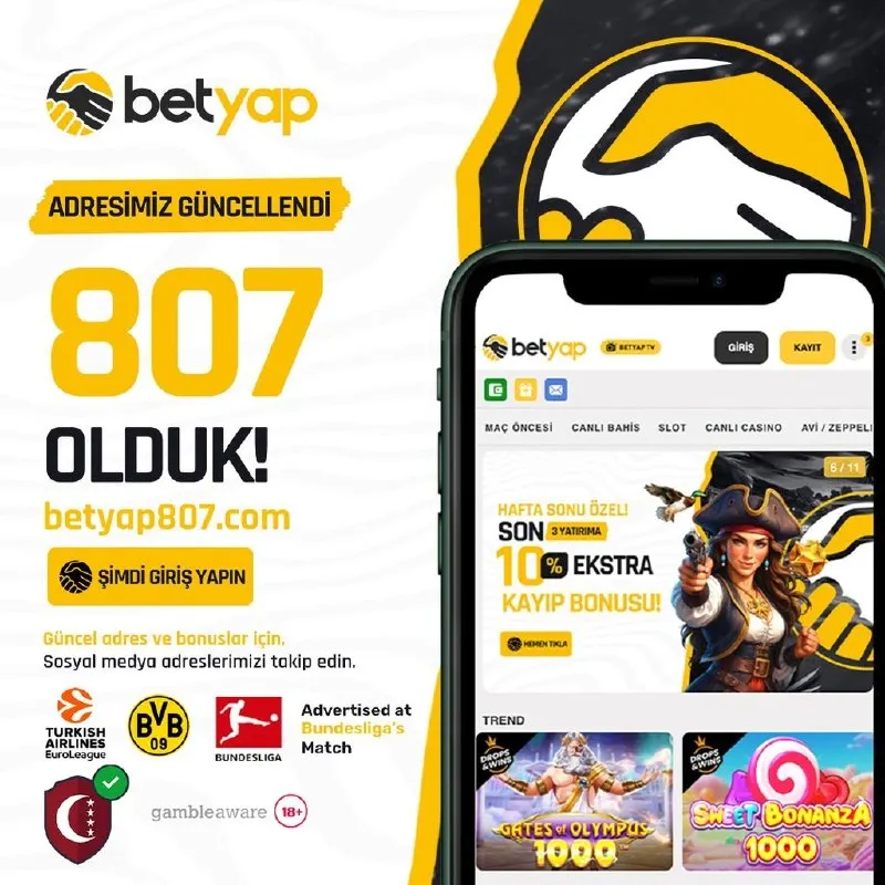 🎯 BETYAP AİLESİ DİKKAT! 🎯 Güncel giriş adresimiz "Betyap807" olarak güncellenmiştir. Bir…