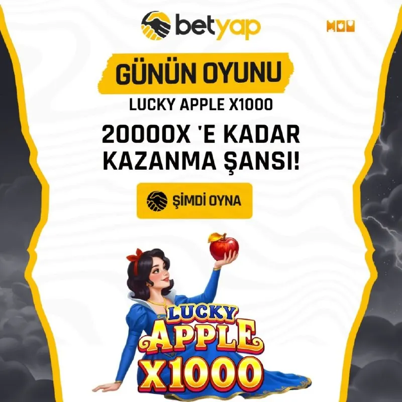 🍎 LUCKY APPLE 1000X’TE KAZANÇ SENİ BEKLİYOR! 🍎 ⚡️ Eğlence ve büyük kazançlarla dolu bir…