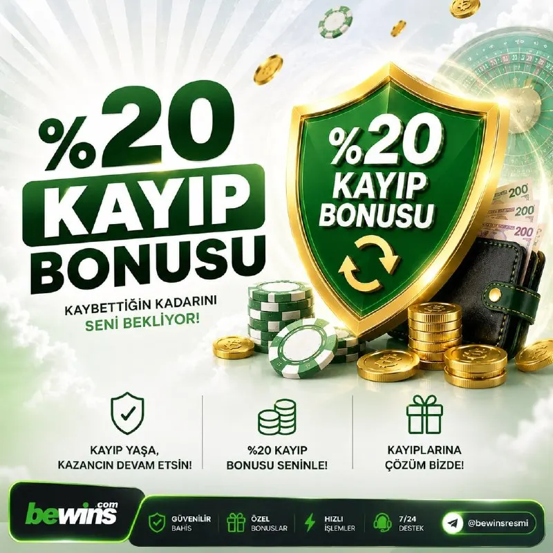 📤 Kayıplarına %20 Bonus Desteği #BeWins'te Seni Bekliyor! 🌟 Kayıplarının %20'sini Bonus…