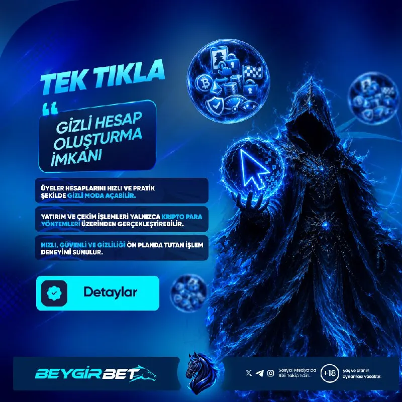 🐴 BEYGİRBET'TE ANONİM ÜYELİK DÖNEMİ BAŞLADI! 🔵 Gizliliğini ön planda tut, işlemlerini…