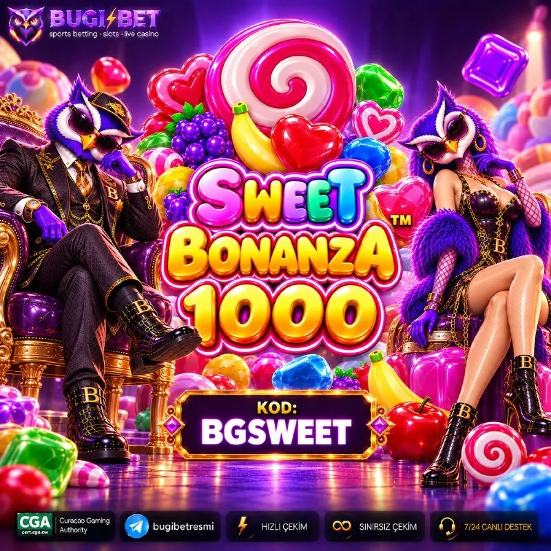 👨‍💻 KOD: BGSWEET ⬆️ Oyun: Sweet Bonanza 1000 Kazanç 15.000₺’ye ulaştığında, bakiye 1.000₺…