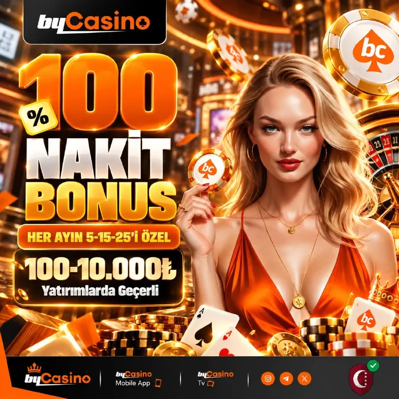 🗓 %100 Nakit Bonus Fırsatı! ⚡️ TAKVİMİ İŞARETLE! HER AYIN 5-15-25'İ 💰 100₺ - 10.000₺…
