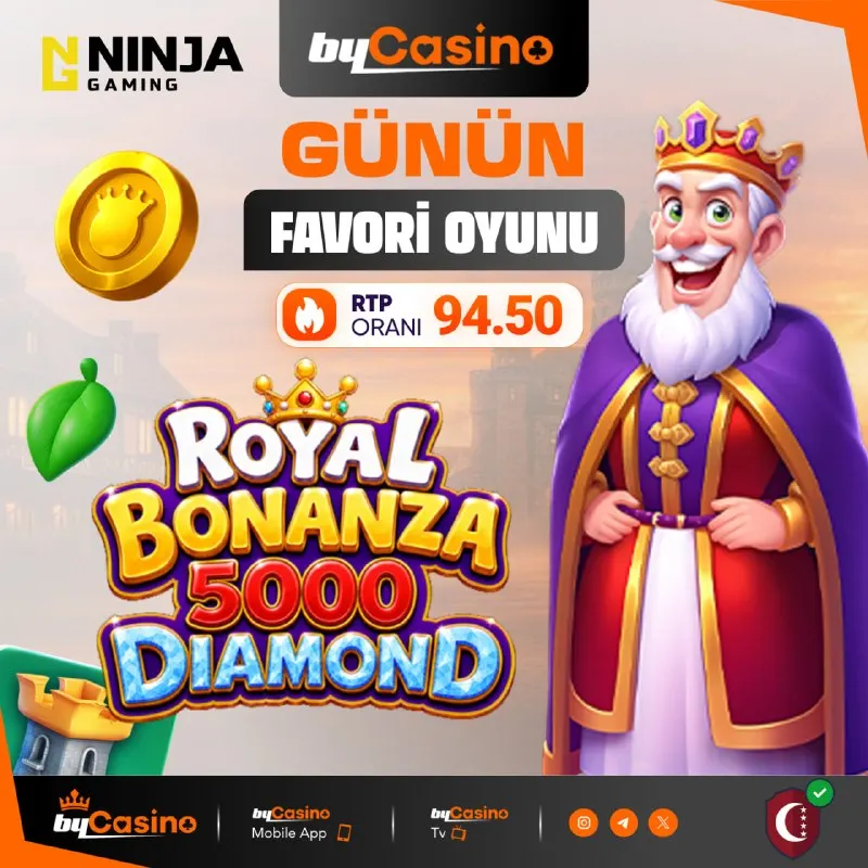 🔥 Günün Oyunu 💎 Royal Bonanza 5000 Diamond 👑 Kraliyet ihtişamı, elmasların parıltısıyla…