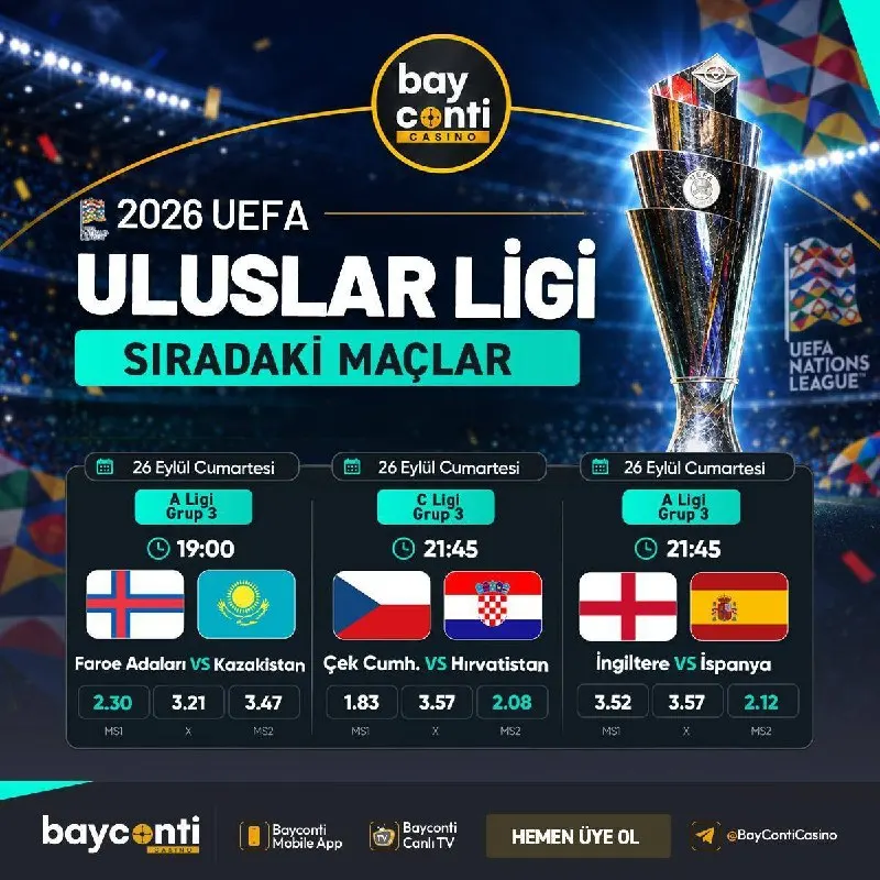 😇 UEFA ULUSLAR LİGİ 😇 📌 Faroe Adaları🆚Kazakistan 📌 Çek Cumh.🆚Hırvatistan 📌 İngiltere…