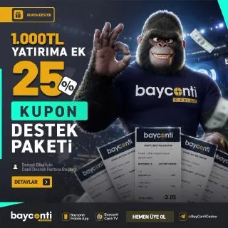 %25 KUPON DESTEĞİ 🤩 Bayconti ile Kazandıran Günler! Hafta Sonuna Özel %25 Kupon Desteği!…