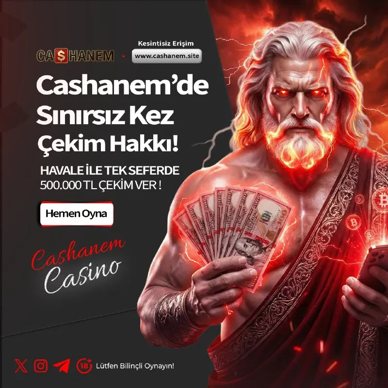 🎰 10.000.000 TL Çekim Limiti! 💎 En yüksek oranların adresi Cashanem Casino’da! 🔥 Limitsiz…