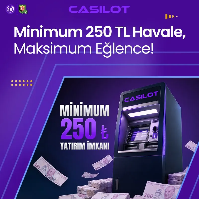 🎉 Casilot’ta minimum 250 TL havale ile maksimum eğlenceyi yakala! ⚡️ Hızlı, kolay ve…