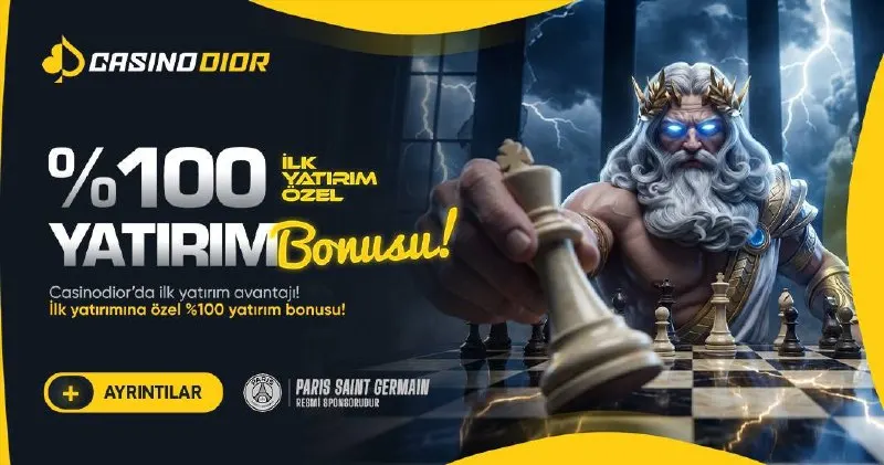 ♠️ Casinodior | İlk Yatırım 👑 Krallara Layık Bir Başlangıç 💰 İlk yatırımını yap, %100…