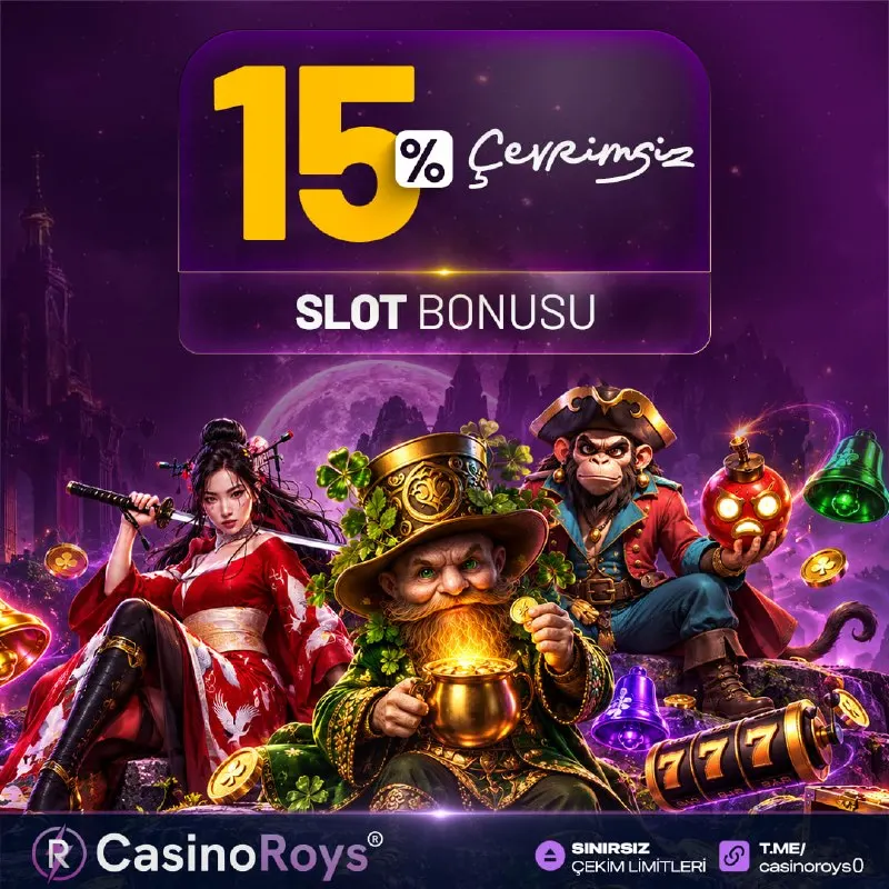 💗 Casinoroys’tan Şansına Şans Katacak Bir Dokunuş! 🎁 %15 Çevrimsiz Slot Yatırım Bonusu 📲…