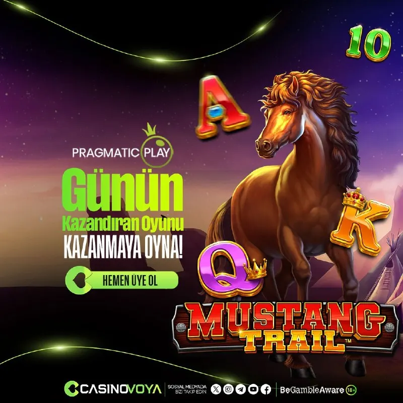 🎰 GÜNÜN KAZANDIRAN OYUNU: MUSTANG TRAIL! 🐴✨ Casinovoya'da macera ve büyük kazanç kapıları…