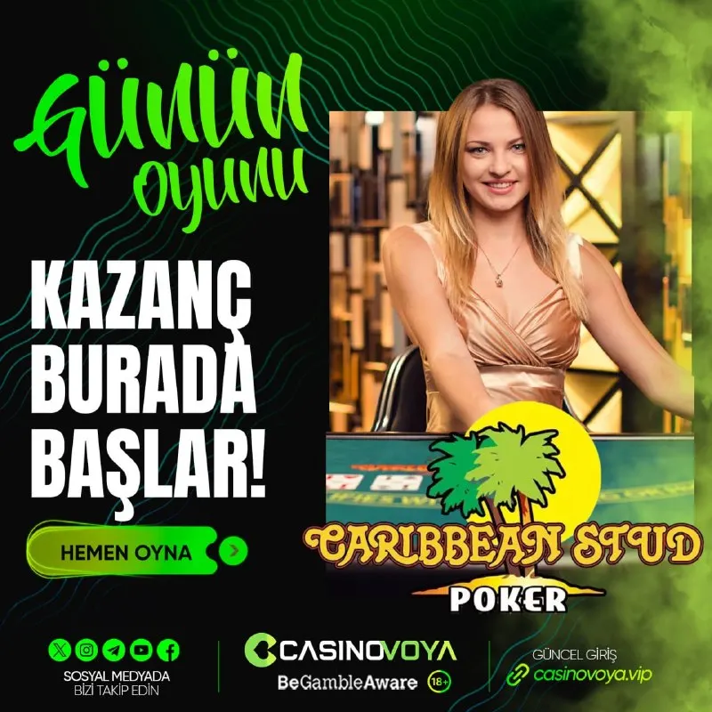 🎰 GÜNÜN OYUNU İLE KAZANÇ BURADA BAŞLAR! 🃏✨ Casinovoya'da canlı casino heyecanı zirveye…