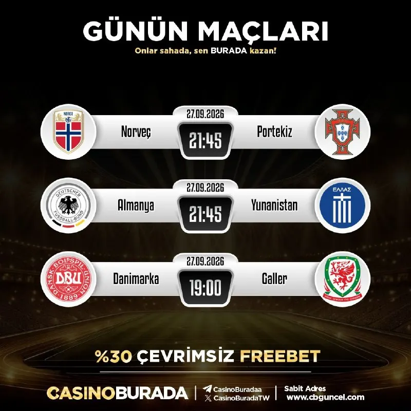 🔠🔠🔠🔠🔠 🔠🔠🔠🔠🔠🔠🔠❗️ ⚽️ Onlar sahada, sen BURADA kazan! ⚡️ Norveç - Portekiz⚡️ ⚡️ Almanya…