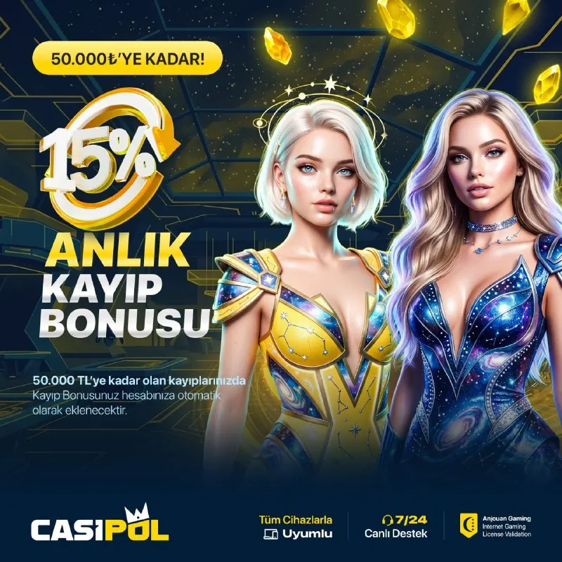 👑👑👑👑👑 👑 %15’E KADAR 50.000TL ANLIK KAYIP BONUSU! 👑 💰 Casipol’de kayıplarınız kazanca…