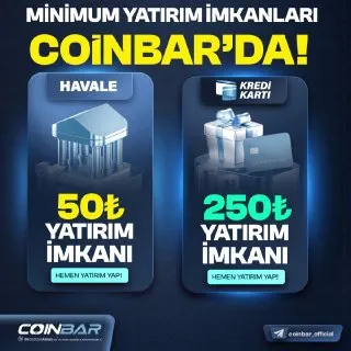 🏦 Yatırımı Kolaylaştıran Coinbar Fırsatları! 💵Havale ile Minimum 50₺ 💳 Kredi Kartı ile…