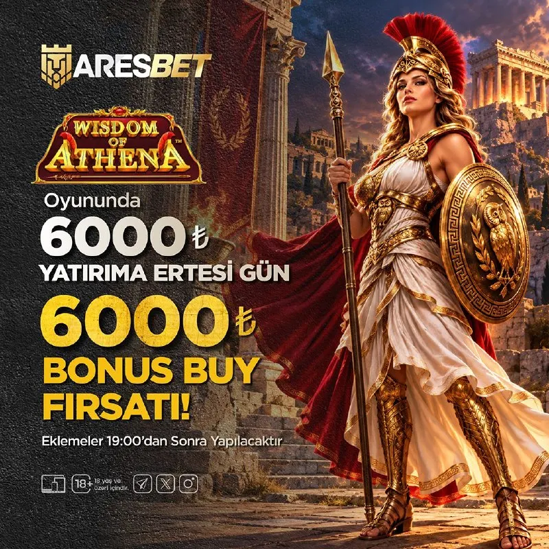 🎰 Aresbet'e Özel 6.000₺ Bonus Buy Fırsatı 🎰 💰Wisdom Of Athena Oyununda Geçerli 🎲 6.000₺…