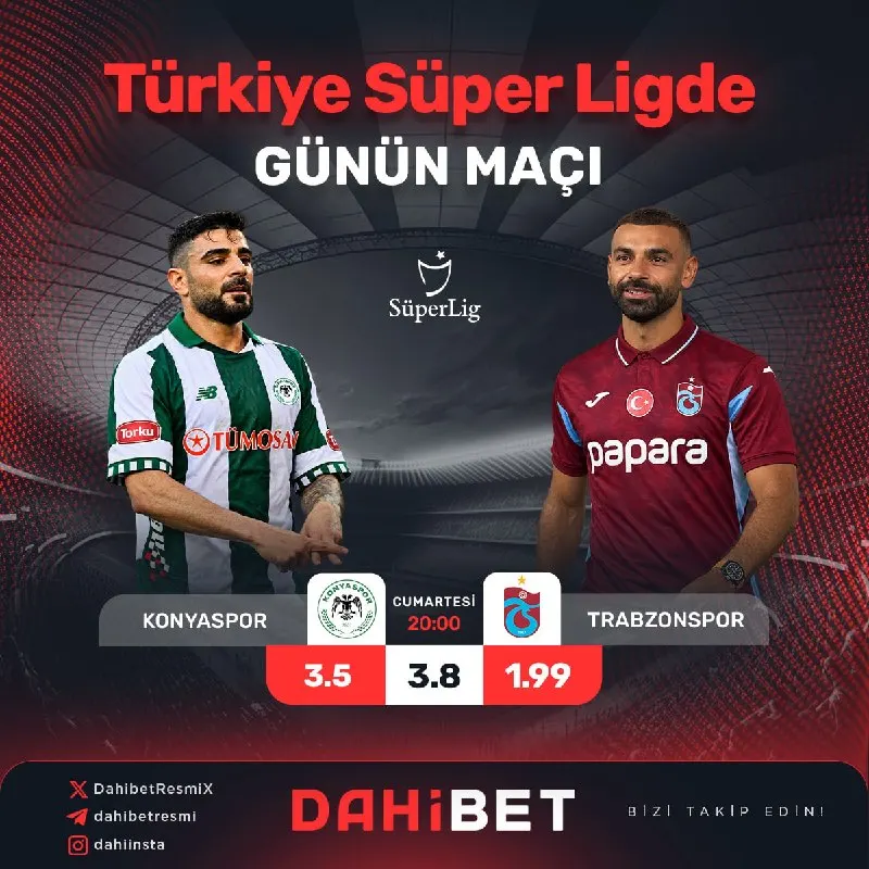 🇹🇷🇹🇷 Süper Lig Maçında Trabzonspor Bugün Deplasmanda Konyaspor ile Karşılaşıyor. ⏱20.00…