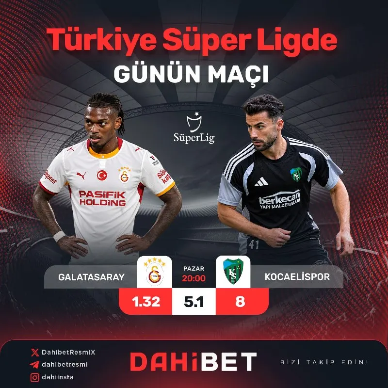 🇹🇷🇹🇷 Süper Lig Maçında Galatasaray Bugün Sahasında Kocaelispor ile Karşılaşıyor. ⏱20.00…
