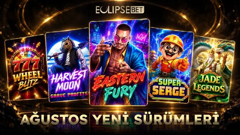 😜 AĞUSTOS AYININ YILDIZ 5 OYUNU YAYINDA! Pragmatic Play'den yeni 5 oyun Eclipse'te yerini…