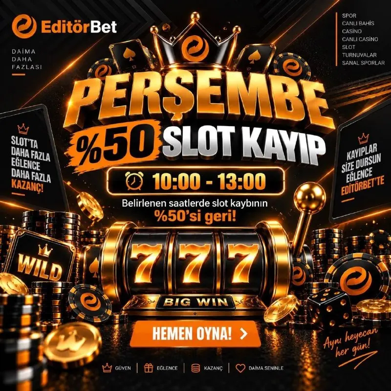 🔥 KAYBININ %50’Sİ GERİ DÖNÜYOR! 🔥 🎰 Slotlarda kaybettiysen, oyun daha bitmedi! 💸 Slot…