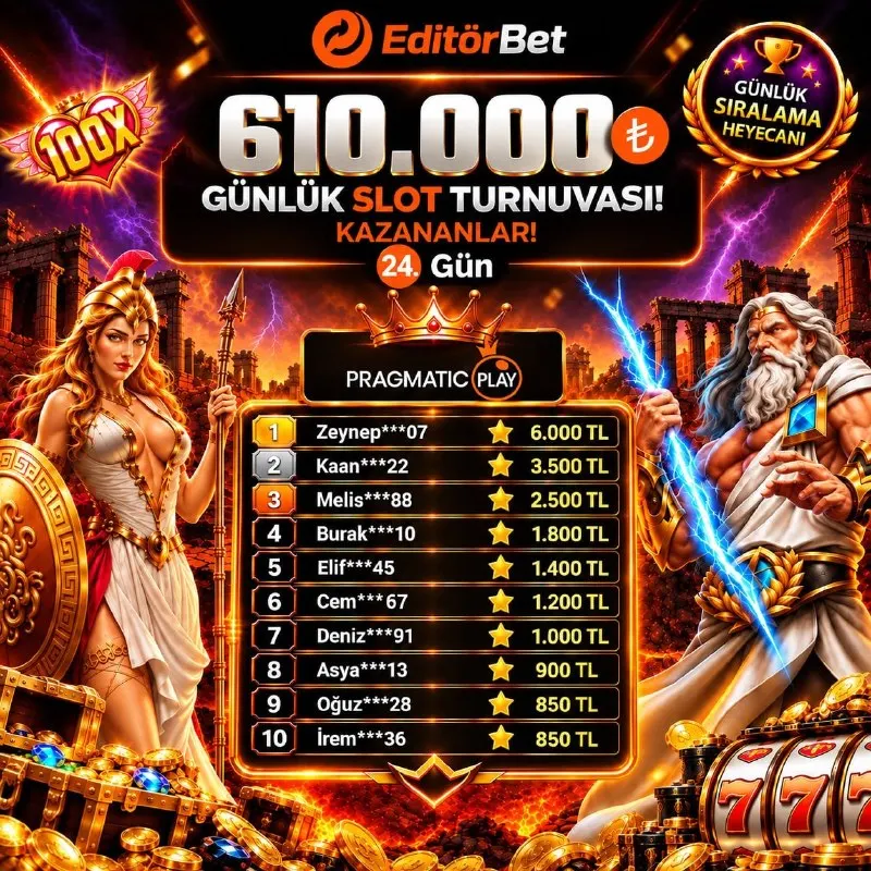 🏆GÜNLÜK SLOT TURNUVASINDA ÖDÜL ZAMANI🥇🏆 ❤️ 24. GÜNÜN ZİRVESİNDE OLAN İLK 10 ÜYEMİZİ…