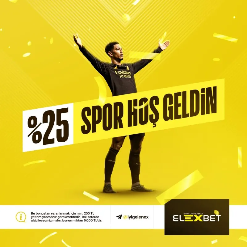 🎁 %25 BONUS İLE SPOR DÜNYASINA HOŞ GELDİN! 💣 Hedefini tutturman için bir destek de…