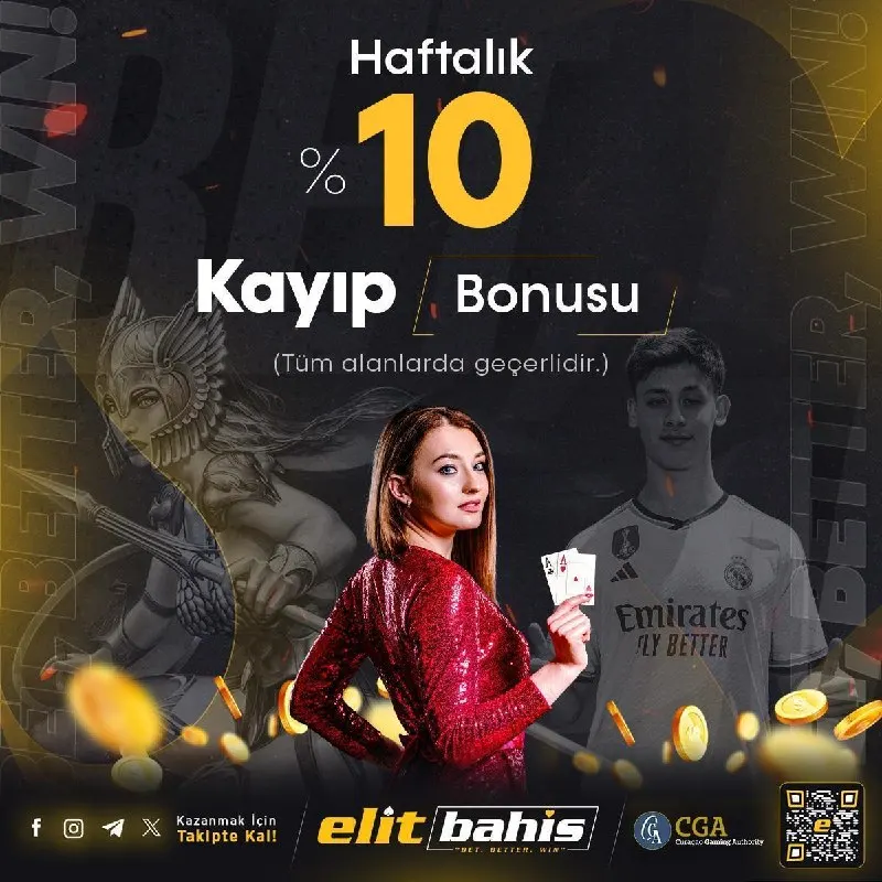 🔤 Hafta biter, hesap kapanmaz… Elitbahis’te %10 haftalık kayıp bonusu ile tabloyu yeniden…