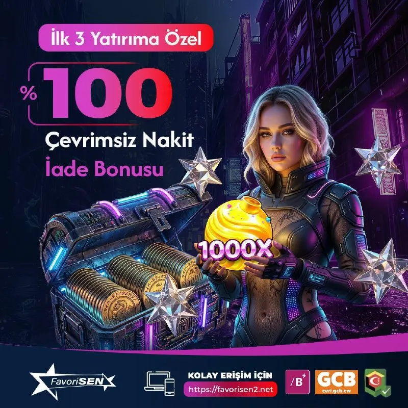 İLK 🔢 YATIRIMA ÖZEL %🔢🔢🔢 🅰️🅰️🅰️🅰️🅰️ ⭐️ İADE BONUSU 🎯 Kampanya Şartları: • Sadece slot…