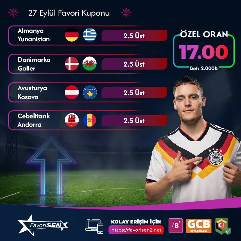 ⚽️ Dev maçlar, bol gol beklentisi! 💘 💘 Maç 💘 Toplam Gol 💘.💘 Üst 💘 Özel oran: 💘💘 ⚽️…