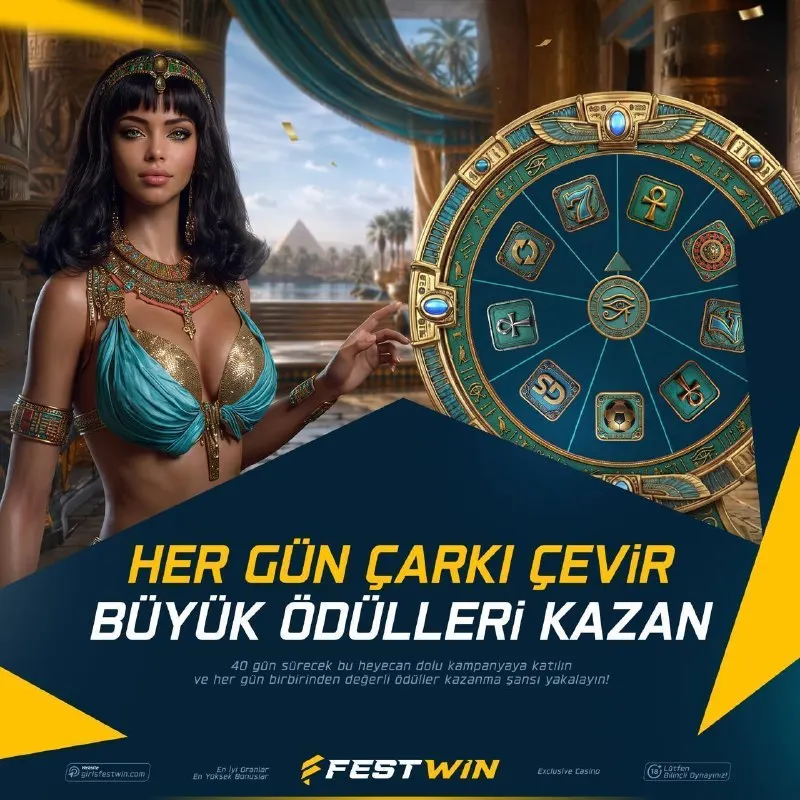 🏺 ANTİK MISIR HAZİNE SEZONU! 🏺 Antik Mısır'ın eşsiz atmosferi, Festwin'in özel…