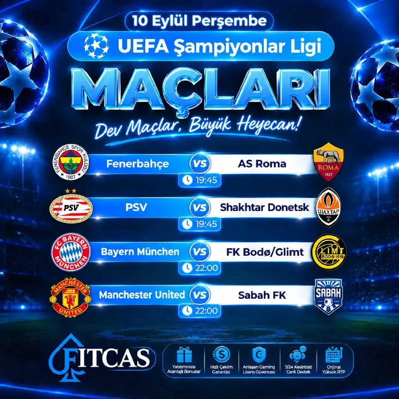 ⚽️10 EYLÜL GÜNÜN MAÇILARI⚽️ ♠️ GÜNÜN MAÇLARIYLA, FITCAS SAHASINA SEN DE GIR! 👑 Fenerbahçe…
