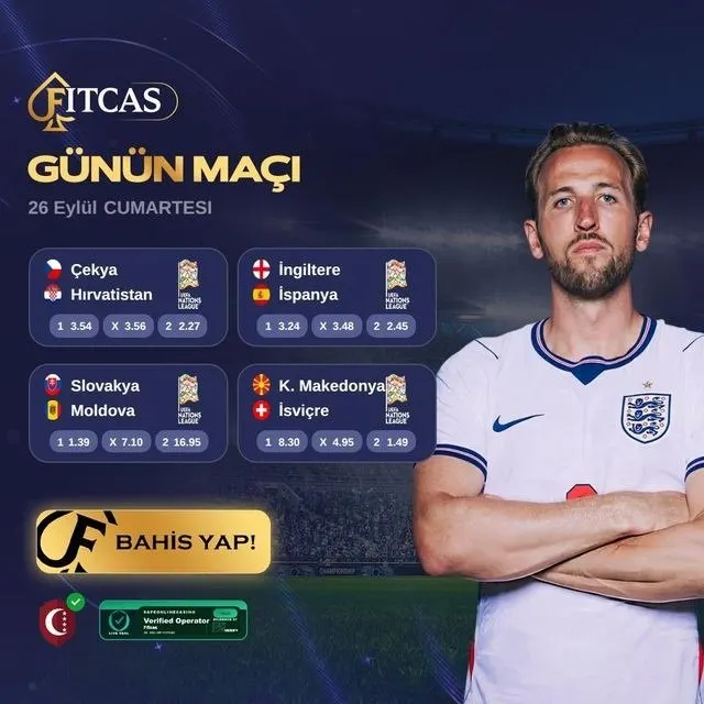 ⚽️26 EYLÜL GÜNÜN MAÇI⚽️ ♠️ GÜNÜN MAÇLARIYLA, FITCAS SAHASINA SEN DE GIR! 👑 Çekya 🆚…