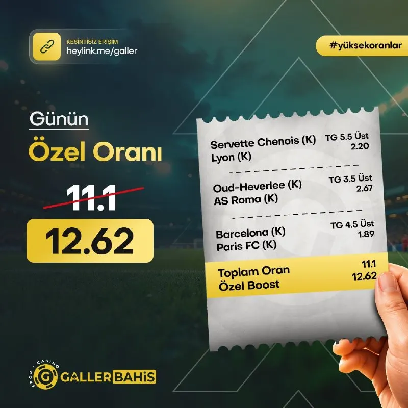 🔥 GallerBahis’te Bugün Kazanmanın Tam Zamanı! 🔥 🚀Bugün için Özel Oran: 12.62 🚀 ➡️…
